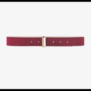 Red suede large WHITE HOUSE BLACK MARKET belt.